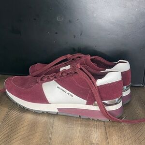 Michael Kors Burgundy and White Women's Sneakers